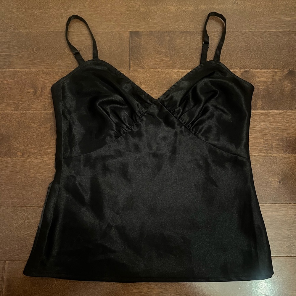 elegant satin slip top